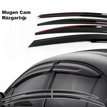Renault Fluence (2009-) Cam Rüzgarlığı (Mugen) 4 Prç. ( Sd )
